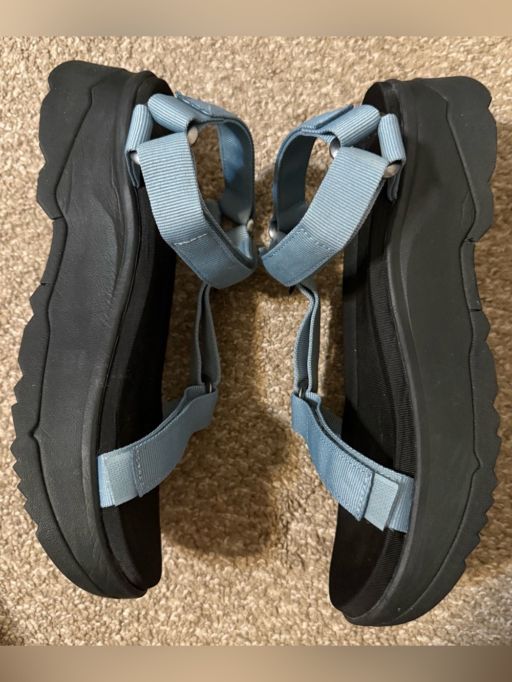 Teva Jadito Universal Sandals Comfort Easy Off/On Blue Black Velcro Size 10 EUC - Picture 3 of 12